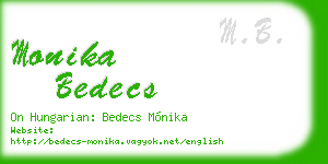 monika bedecs business card